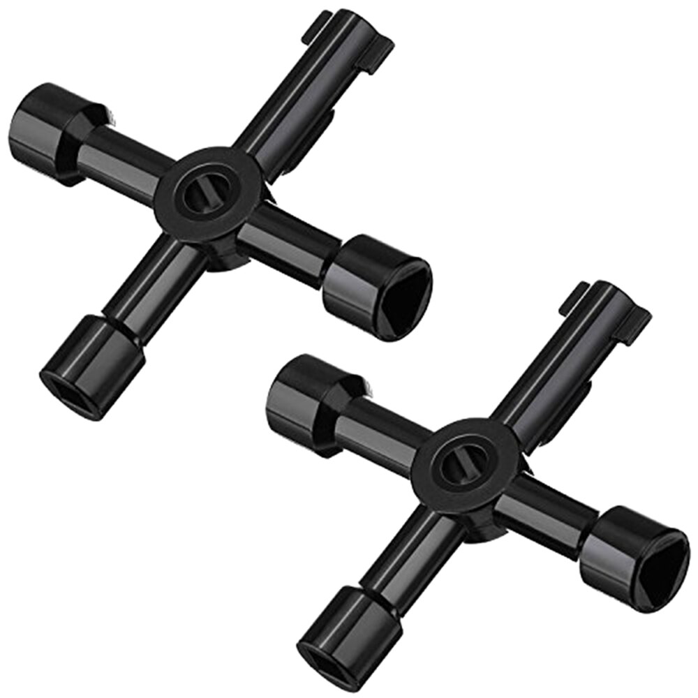 2 Pack 4-Way Multi-Functional Utilities Key for Electric Water Gas Meter Box Cupboard Cabinet Opening Key: Default Title
