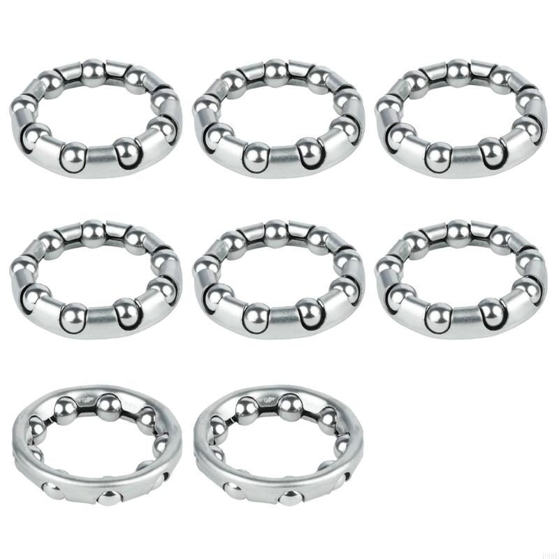 P88E 8pcs Bicicletas bicicleta Forquel Buardador soporte Bottoming Bolas acero carbono Retener los auriculares: YELLOW