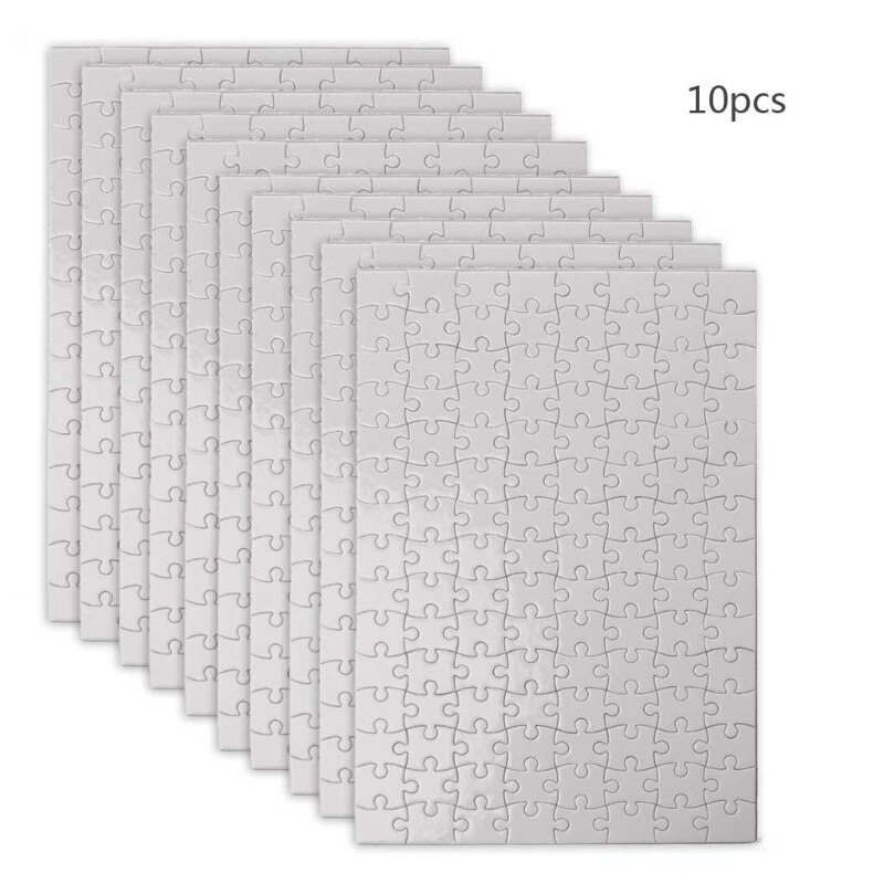 10 Packs Jigsaw Puzzles A4 A5 Sublimation Blanks Puzzles DIY Heat Transfer Craft: 7HH1108622-A4