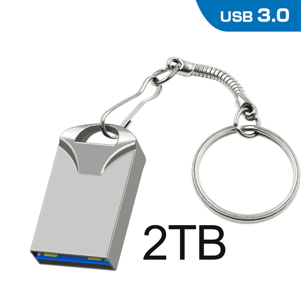 Mini USB 3.0 Flash Drive 2TB USB Flash Pendrive 1TB 512GB 128GB Metal USB Opslagstick USB Pen Drive voor Computer Opslagapparaten: Zwart Geel