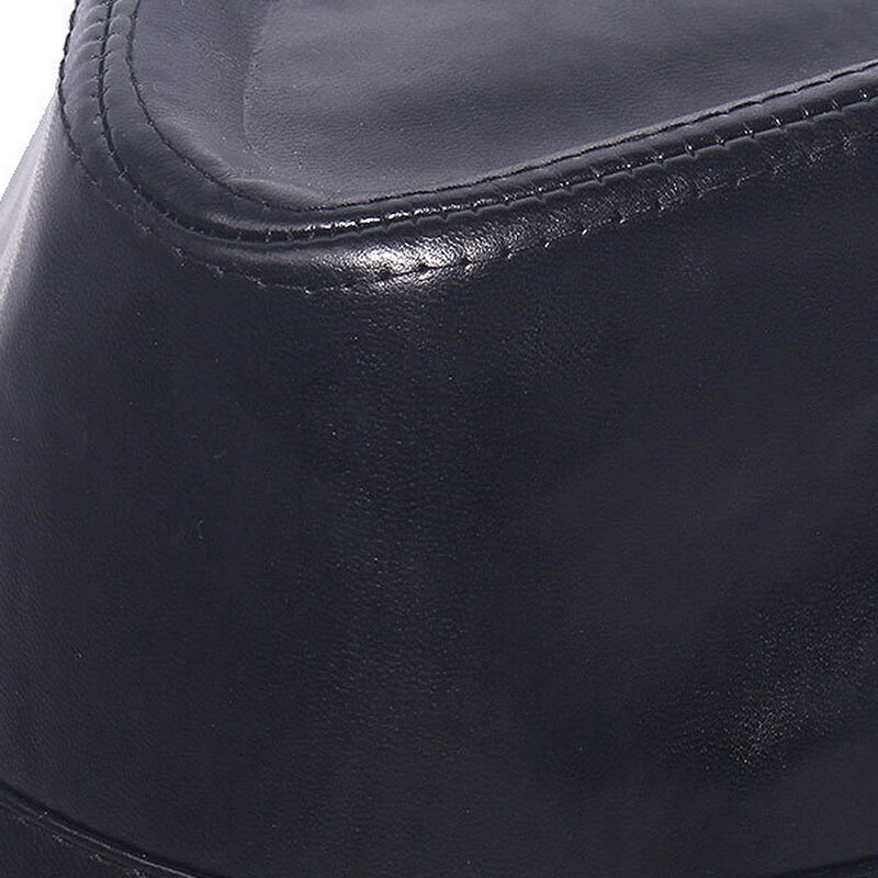 Leather Fedora Hat Retro Jazz Hat Cowboy Gentleman Bowler Hat Short Brim Floppy Trilby Panama Hat Hip Hop Black Hat Men's Women