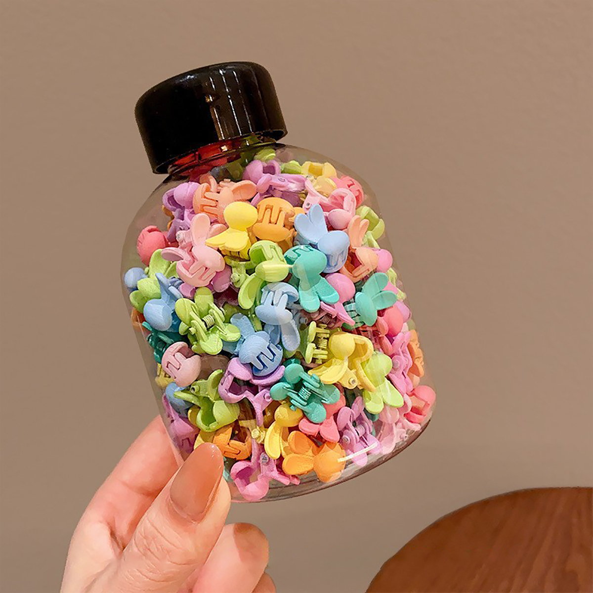 100pes/Can Girl Baby Bangs And Broken Hair Tool Hair Grabbing Claw Baby Small Mini Hair Clip, Hair Grabbing Accessory: Red