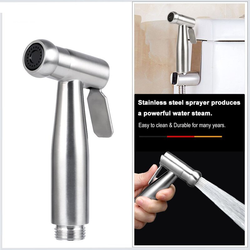304 rustfrit stål bidet bruser sprøjte til toilet vask toilet sæde håndholdt bruser bidet hoved toilet shattaf bidet lavement anal: Kun bidet