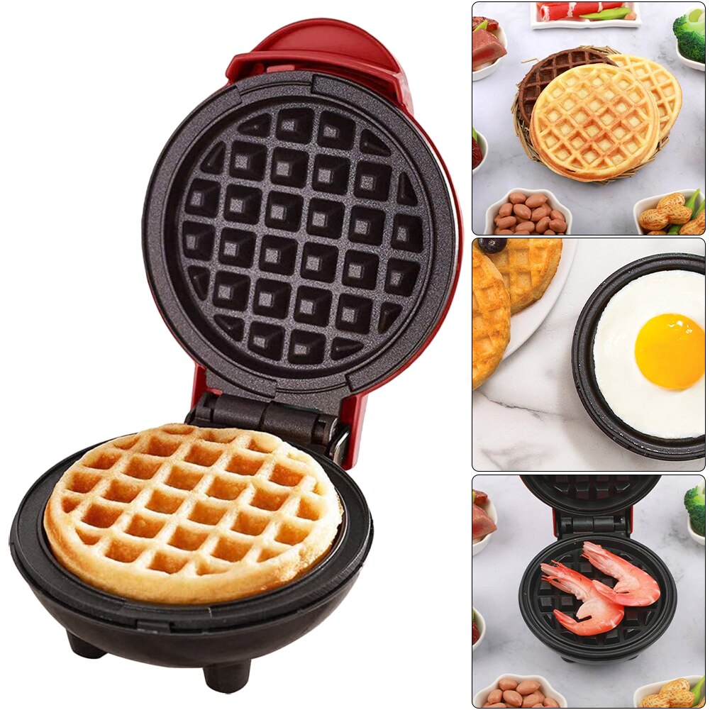 Mini máquina para hacer gofres antiadherente panqueques, máquina para aperitivos, suministros de cocina, máquina para hornear, gofrera, utensilios para hornear