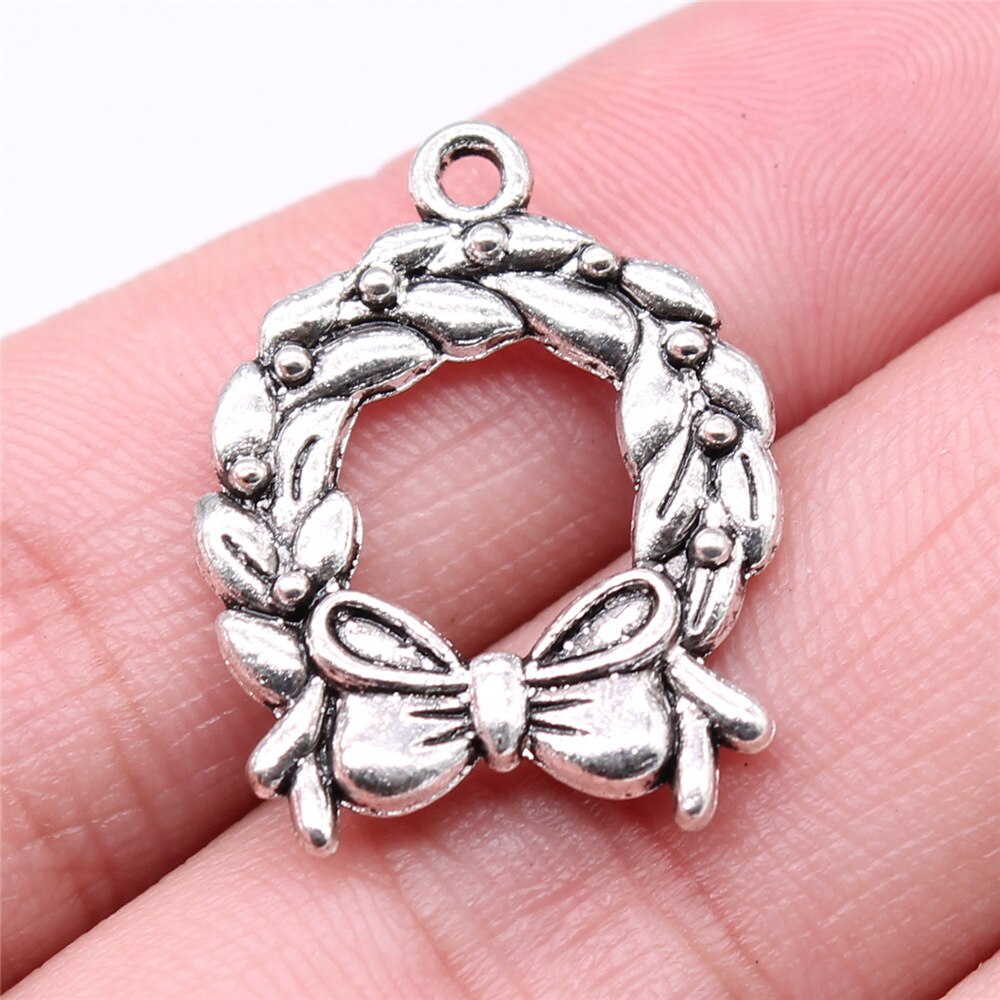20Pcs Charms Tiny Boog Antiek Zilver Kleur Strik Charms Sieraden Bevindingen Diy Strik Charms: B12001-25x19mm
