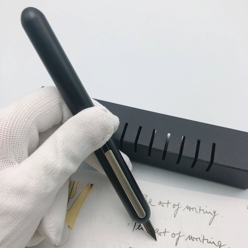 LM Focus 3 Fountain Pen Black Titanium Dialog Series 14K Tip Ink Pen Retractable Nib EF Calligraphy Pens