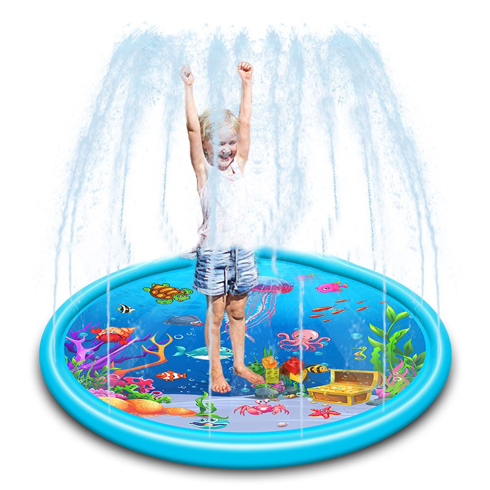 170/140/100cm Kids Inflatable Water spray pad Round Water Splash Play Pool Playing Sprinkler Mat Yard Outdoor Fun Swimming Pools