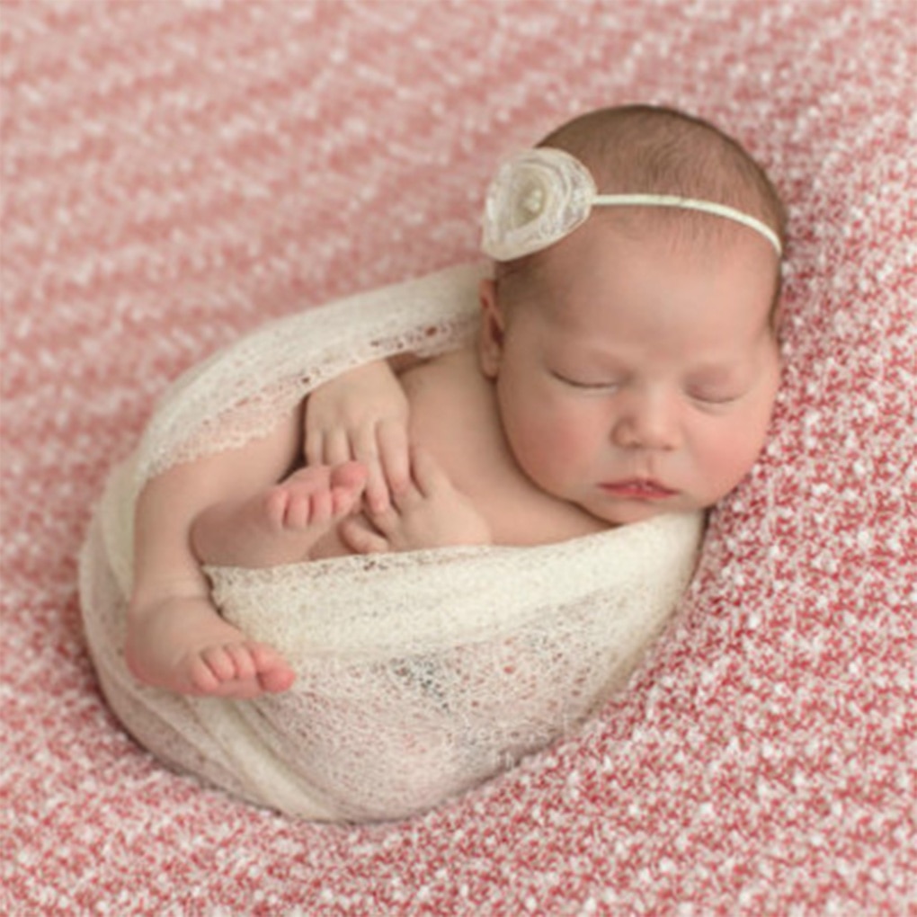 Baby Fotografie Props Pasgeboren Deken Wraps Stretchy Gebreide Wrap Baby Wrap Pasgeboren Effen Sjaal Fotografie Accessoires