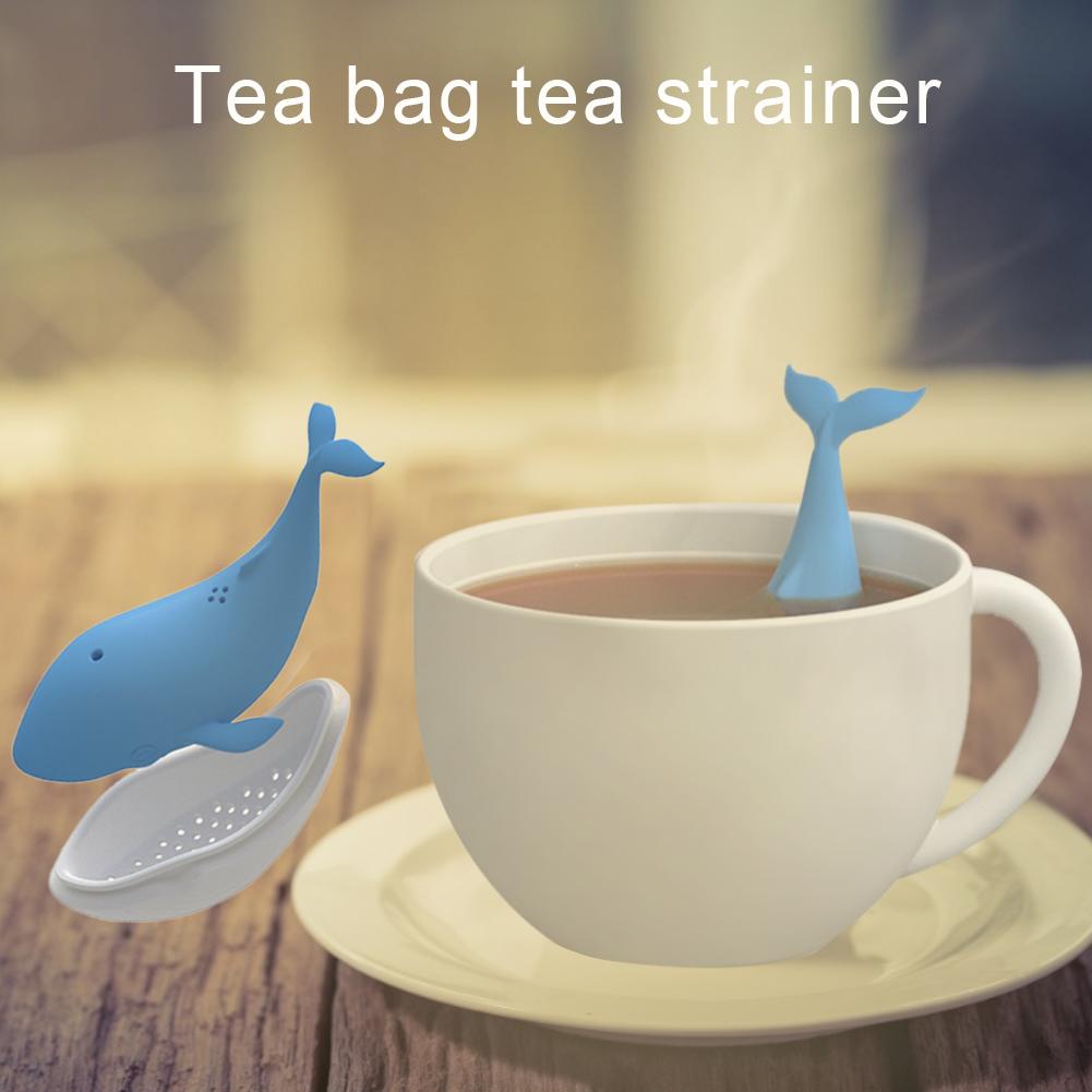 Leuke Thee-ei Leuke Siliconen Walvis-Vorm Theezeefje Filter Diffuser Voor Thee Koffie Thee Accessoires
