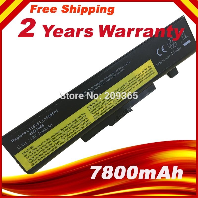 6600mAh 9 Cells laptop battery for LENOVO G500 Y485N Series IdeaPad G580 Y580 Y480 Z480 Y580N