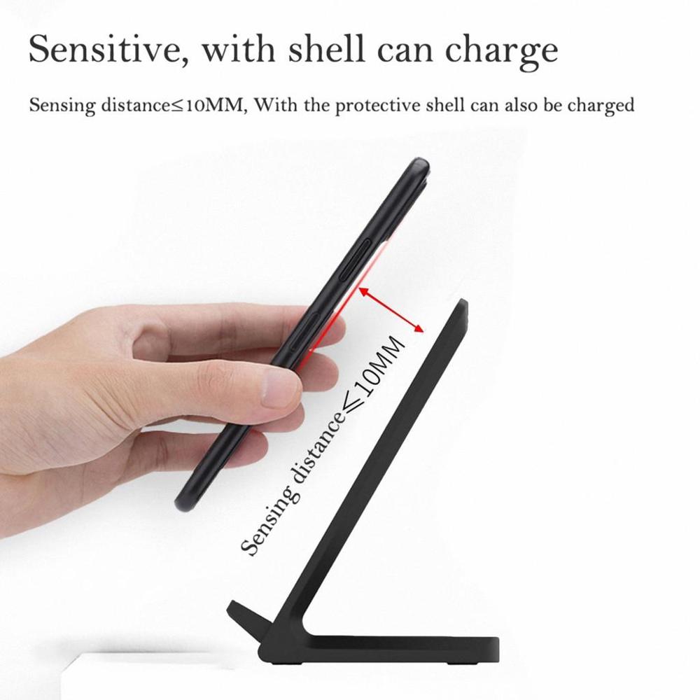 Qi draadloze oplader snel opladen voor iphone 11 8 x xr, xs max, samsung galaxy  s8 s9 s10  s10e note 9 10 standaardhouder
