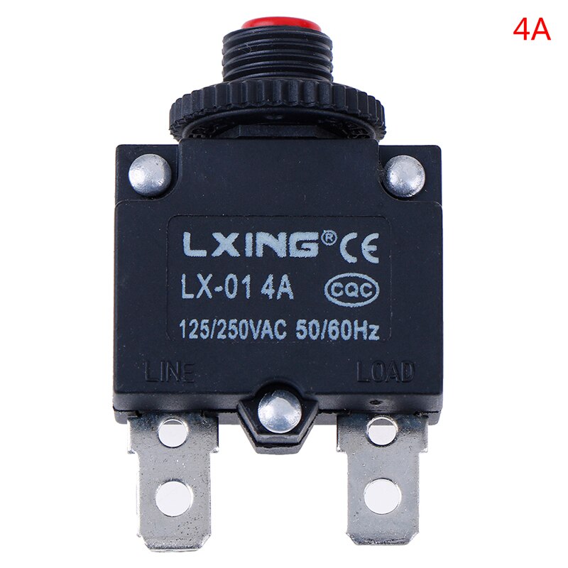 Circuit Breaker Overload Protector Switch Fuse For 3A 4A 5A 6A 8A 10A 15A 20A 30A Thermal Switch Overload Protector Push Button: 4A
