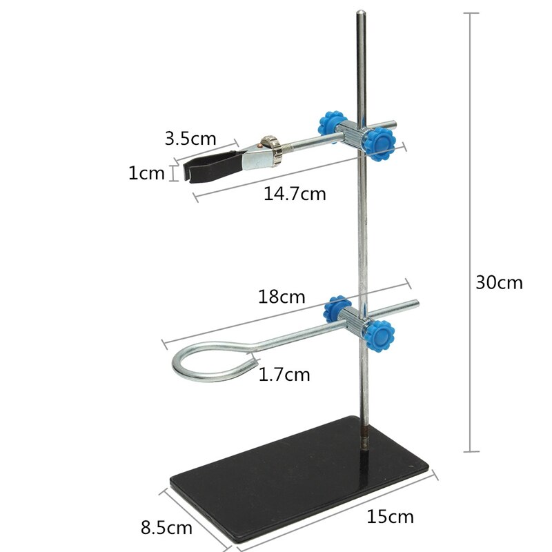 1Pcs 30Cm High Retort StandIron Stand with Clamp Clip Laboratory Ring Stand Equipment Lab School Education Supplies