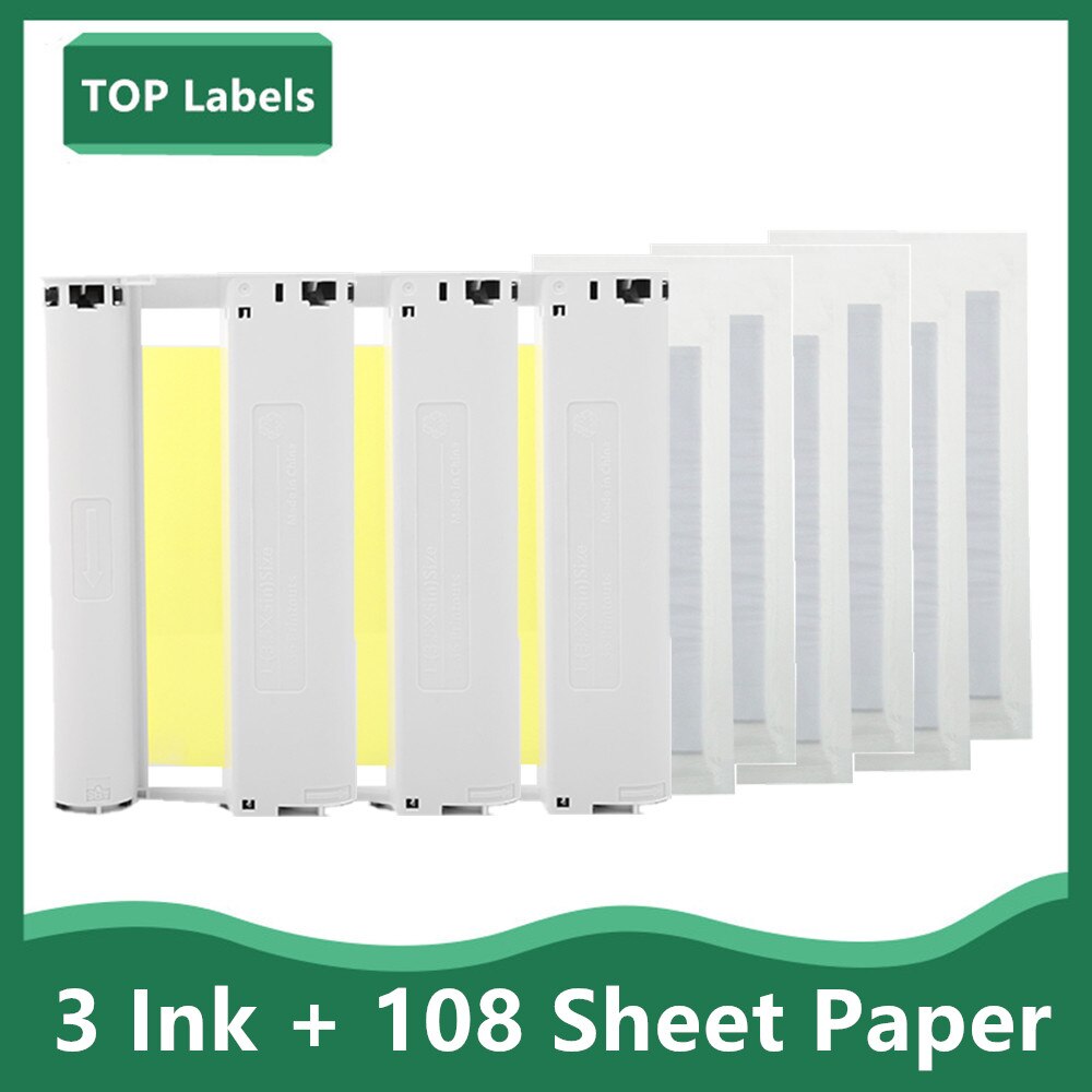KP 36IN Ink Cartridge selphy cp1200 papel for Canon Selphy Photo Printer CP1200 CP1300 CP910 CP900 Color Ink Paper Printing