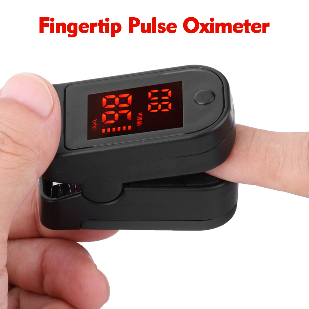 Bærbart blod ilt finger puls digital fingerspids oximeter ilt saturation meter finger monitor oximetro (ingen batteri)