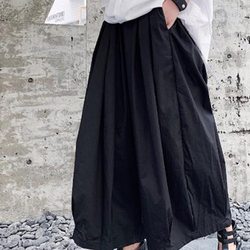 Męskie spodnie slouchy dorywczo spodnie szerokie nogawki męskie slouchy dziewięciominutowe spodnie culottes japońskie spodenki biodro-hopowe w stylu yamamoto