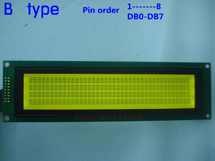5v 40 x 4 4004 40*4 404 tegn lcd-modul gul grøn / blå led-baggrundsbelysning parallelport 18 ben  ks0066 splc 780: Type b gulgrøn