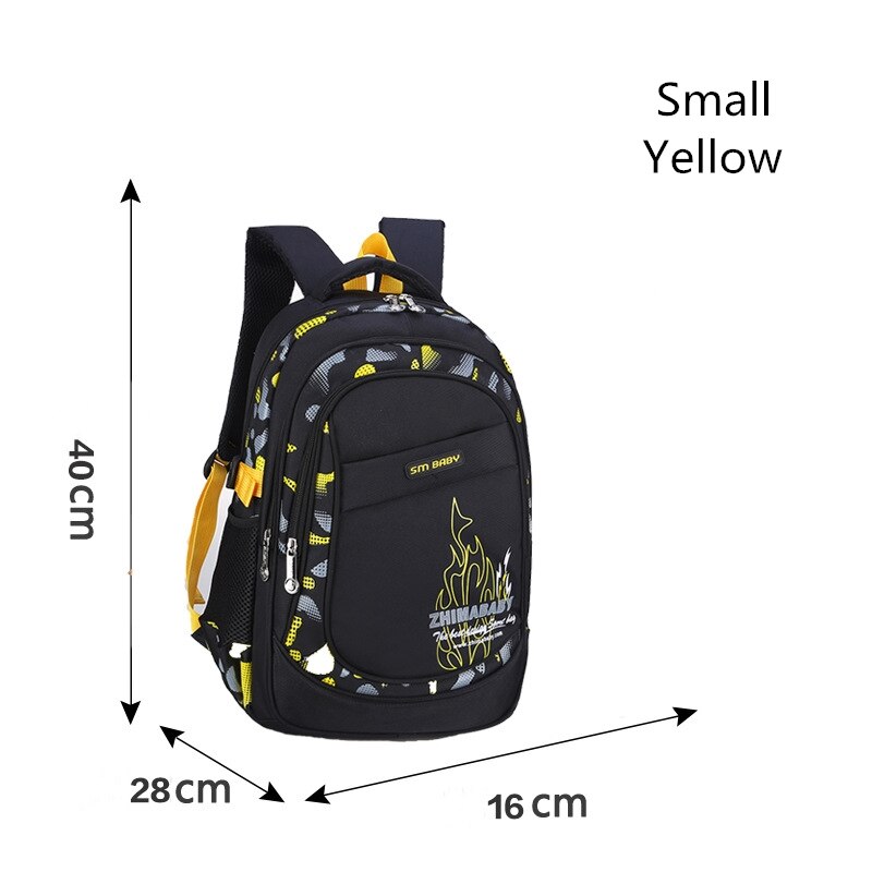 2019 nuovi bambini sacchetti di scuola per adolescenti ragazzi delle ragazze grande capacità di scuola zaino impermeabile satchel bambini del sacchetto di libro Ortopedico: Small Yellow