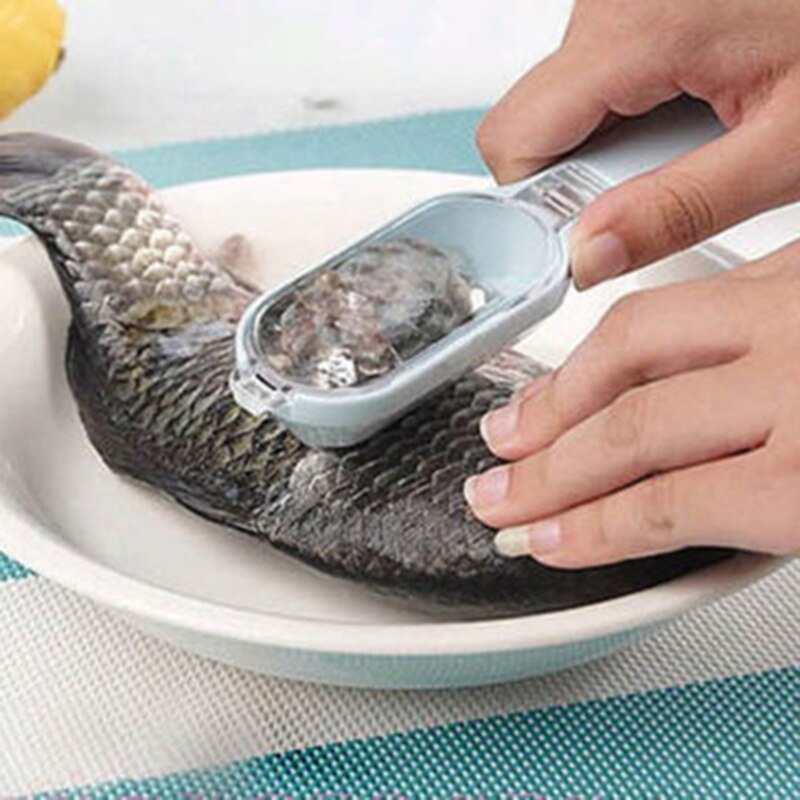 Slumpmässig färg 1pc fiskskinn skrapande fiskfjäll borstar rivjärn snabbborttagare köksprylar köksredskap