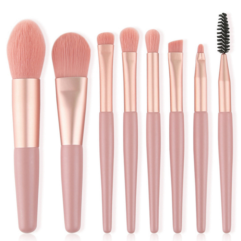 Juego de 8 Uds de brochas de maquillaje, brocha correctora de maquillaje, colorete, brocha para polvos sueltos, sombra de ojos, resaltador, brocha para base, herramientas de belleza