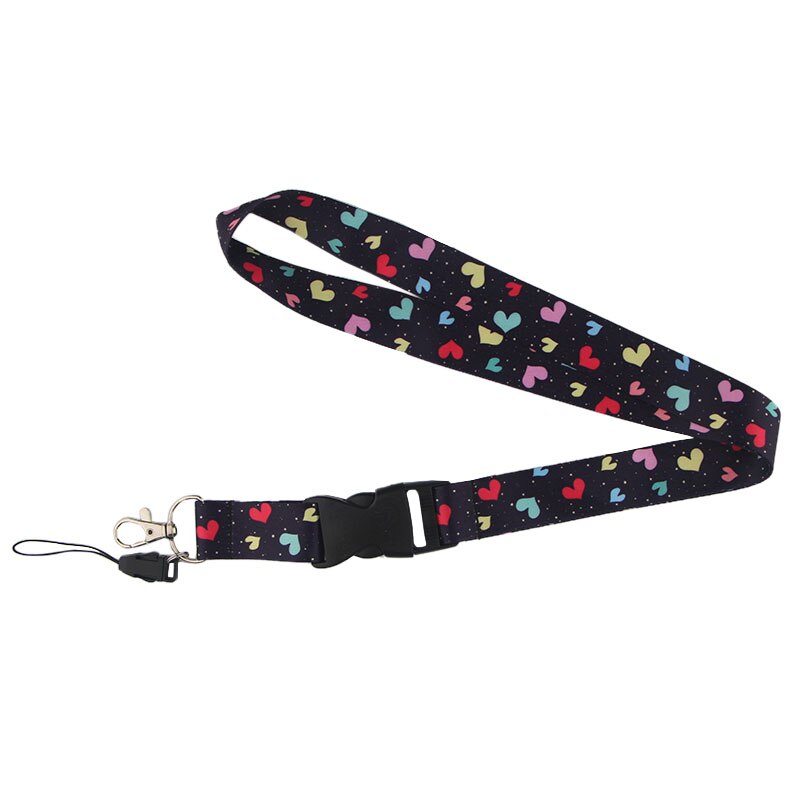 CA235 petit amour mignon longes pour porte-clés carte d'identité passe téléphone portable USB porte-Badge accrocher corde Lariat lanière 1 pièces