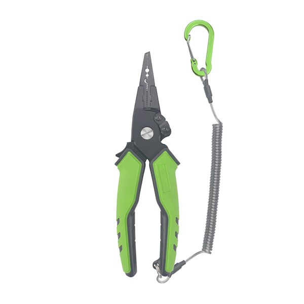 Kleur Multifunctionele Aluminium Vissen Tang Set Met Vissen Lip Grip Weegschaal &amp; Vissen Tang Tackles: FG-1044 Green