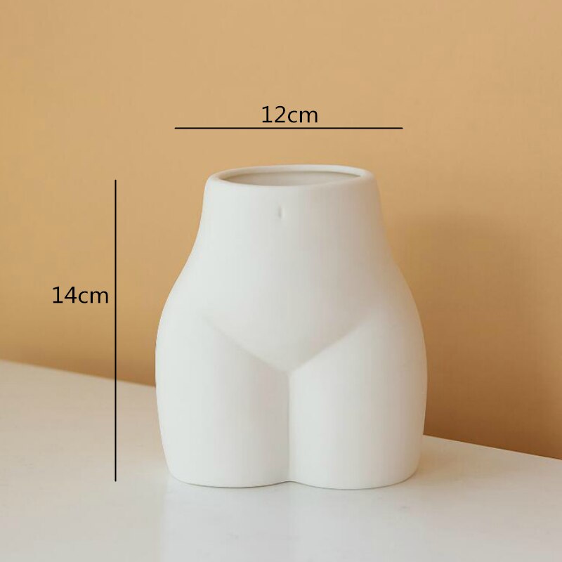 Kreativitet menneskelig vase harpiks numse kunsthåndværk møbler håndlavet moderne boligindretning blomsterarrangement blomstervaser: 14 x 12cm