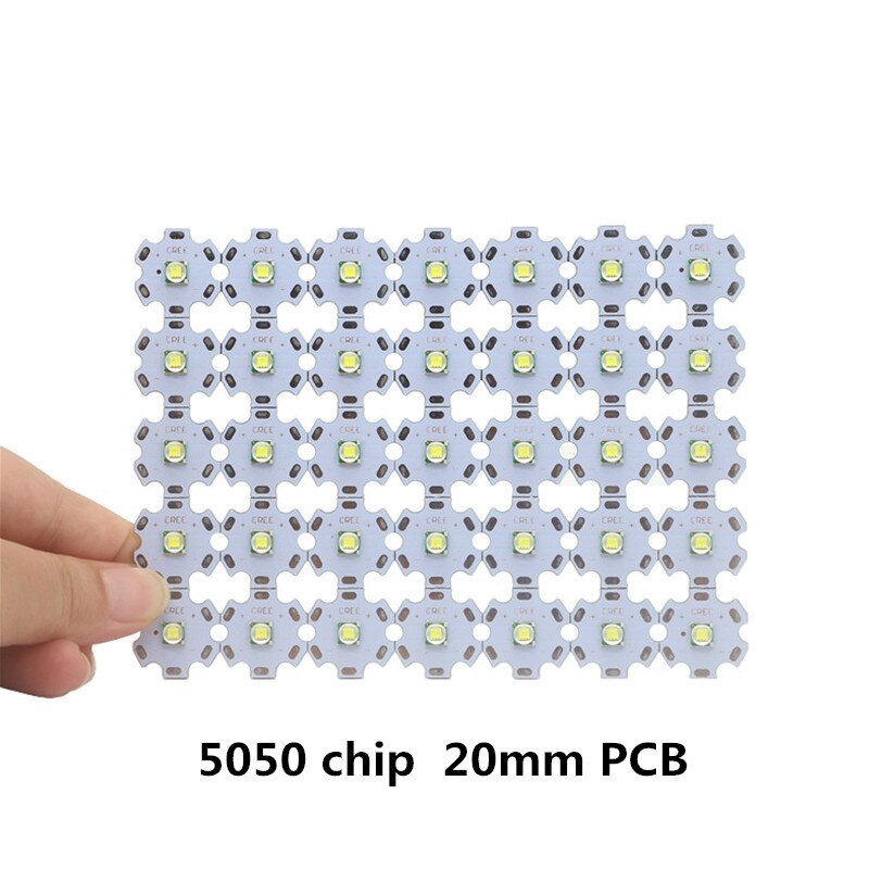 LED CREE 5050 LED Chip 3,2-3,4 V 45mil 1-3W hoch Energie Perlen Mit 10mm 16mm 20mm Aluminium PCB Kühler Tafel Für DIY Taschenlampe
