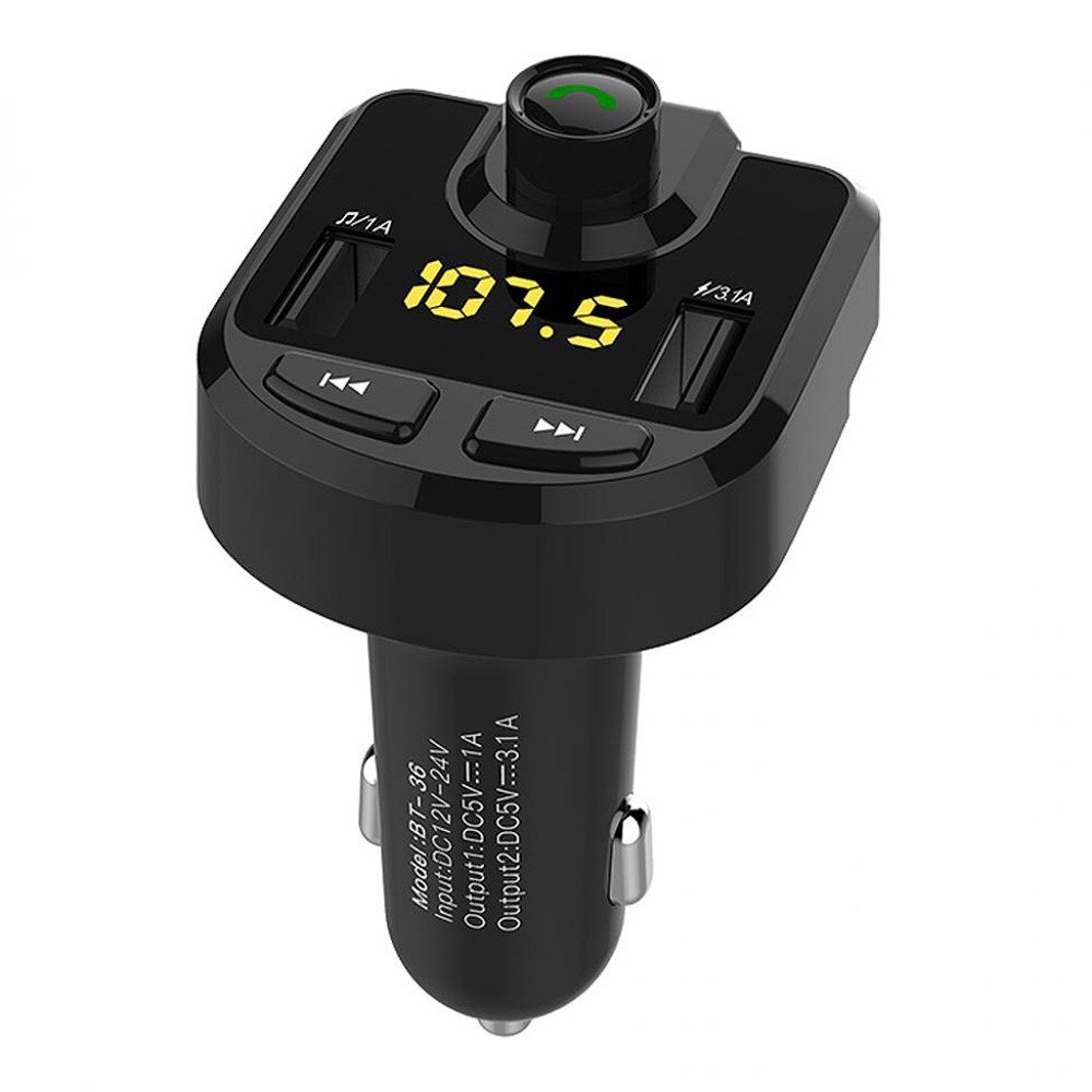 LCD affichage numérique Bluetooth voiture FM transmetteur sans fil adaptateur Radio USB chargeur lecteur Mp3 Esolom Bluetooth FM transmetteur: Default Title