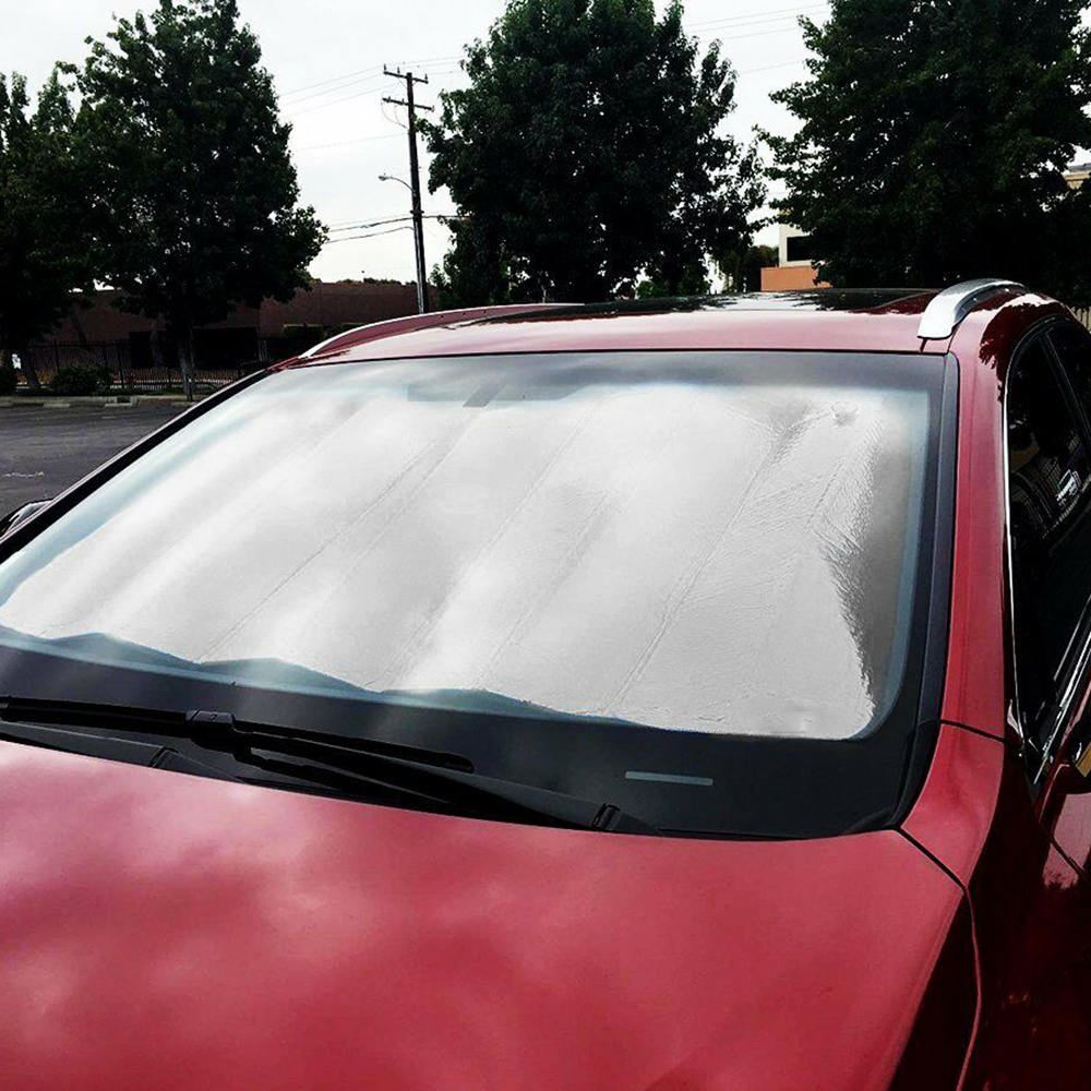 1 stk auto vindskærm solafskærmning reflekterende solskærm til bilafdækning visir vindskærm bil enkeltsidet frontfil sommersolblok