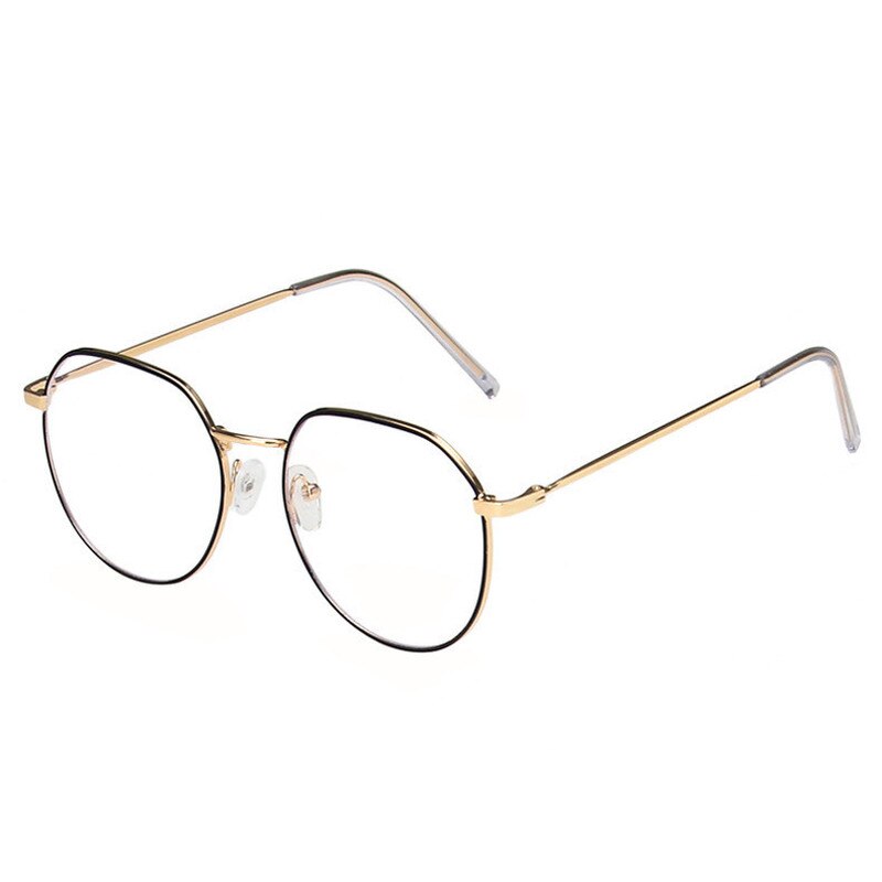 Brilmonturen Anti Blauw Licht Bril Metalen Brillen Frame Computer Bril Vrouwen Ronde Clear Lens Bril