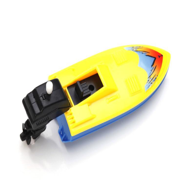 Kuulee Simulate Inflatable Clockwork Boat Ship Kids Swimming Bathing Toy for Bathroom Beach Pool