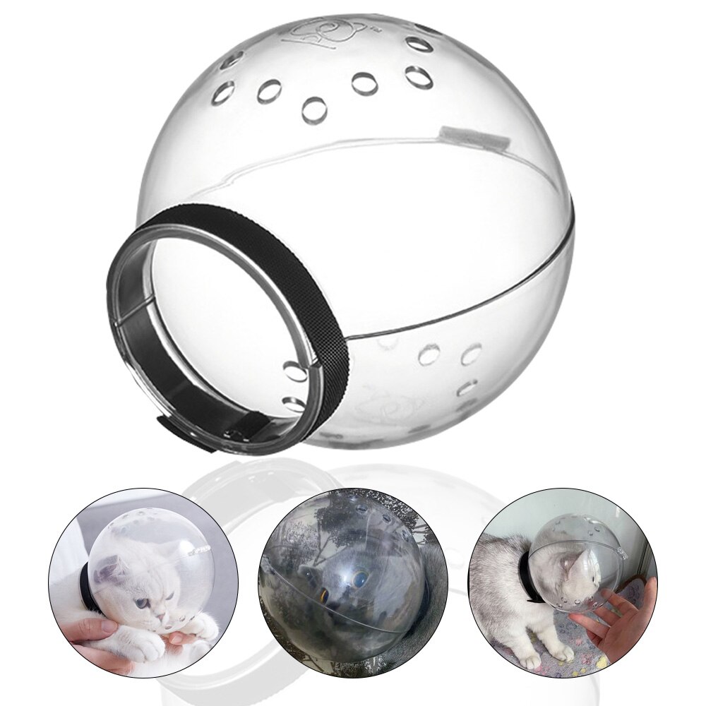 Anti-Licking Grooming Mask Cat Muzzle Anti-Bite Breathable Bath Grooming Protective Space Hood Cat Grooming Supplies