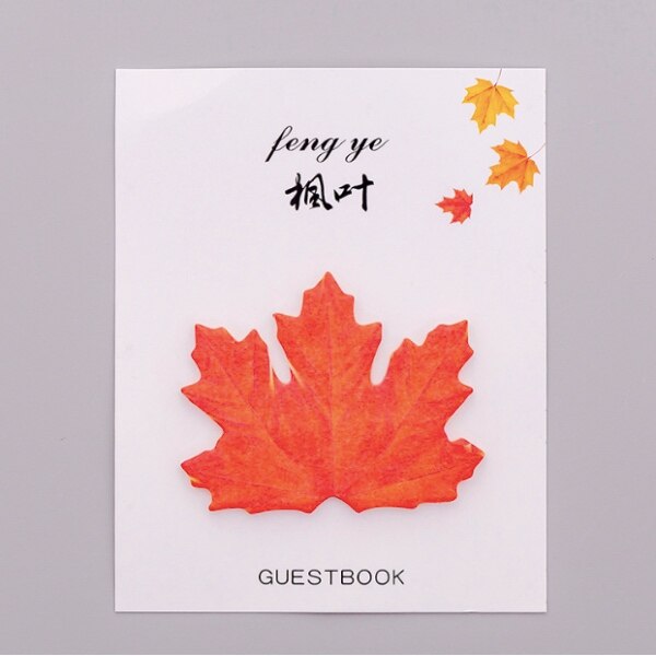 Cute and small fresh leaves post-it note simulation leaf note post N times post message post: 4