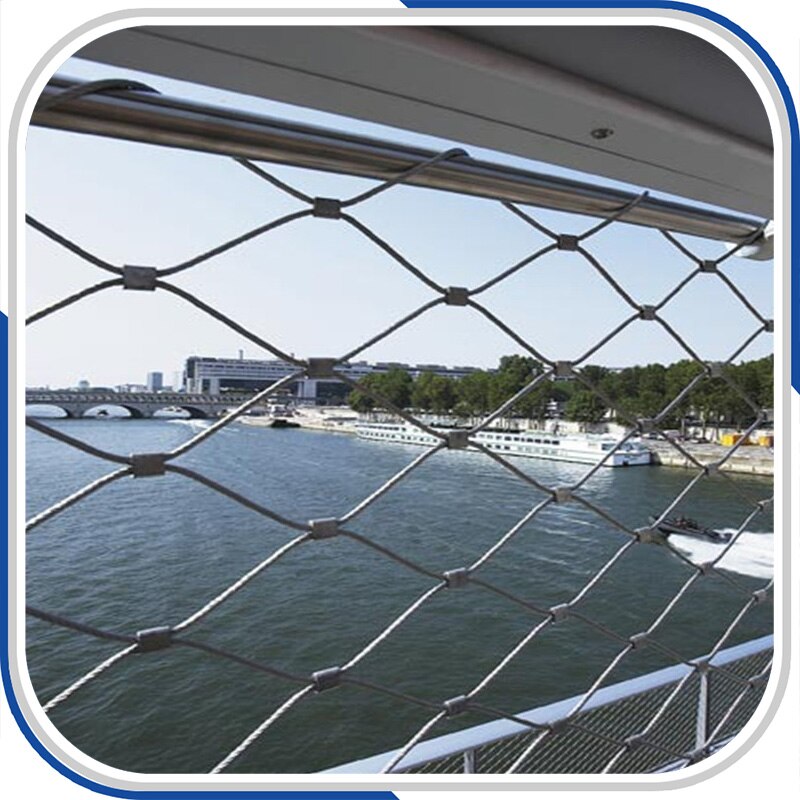 Excellent flexibility stainless steel wire rope mesh for balustrade