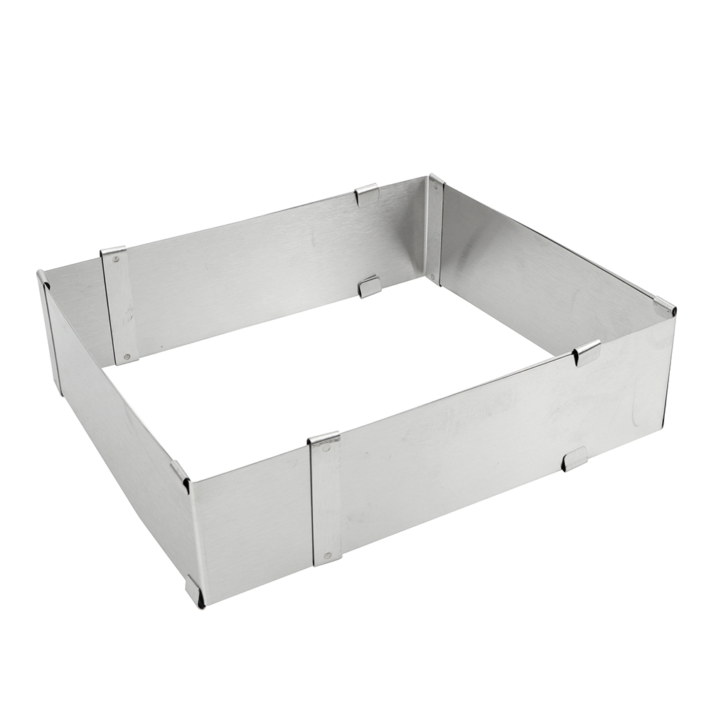 Dessert Bakgereedschap Cake Gereedschap Verstelbare Mousse Ring Diy Cake Decoreren Mal Vierkant Cakevorm Bakvormen Roestvrij Staal