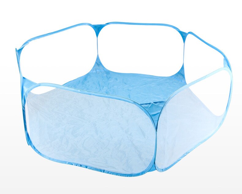 Valla portátil plegable para mascotas, jaula para animales para perros y gatos pequeños, vallas para parque infantil, para Hamster, Chinchillas y cobayas: Blue