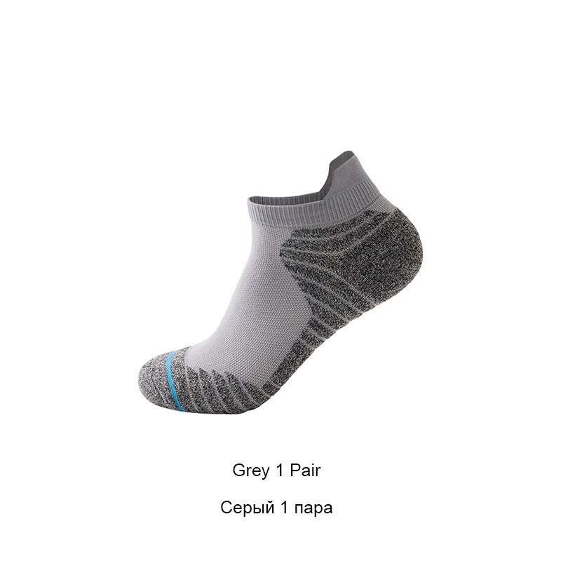 Men athletic socks no show running socks outdoor man sport socks cycling walking socks VKMONY: Grey1