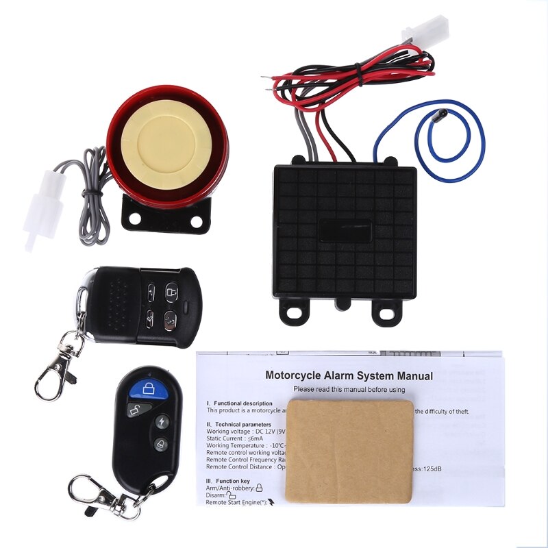 Télécommande système d'alarme électrique 12V moto | 1 unité, Anti-vol moto pièces moto-G6KC