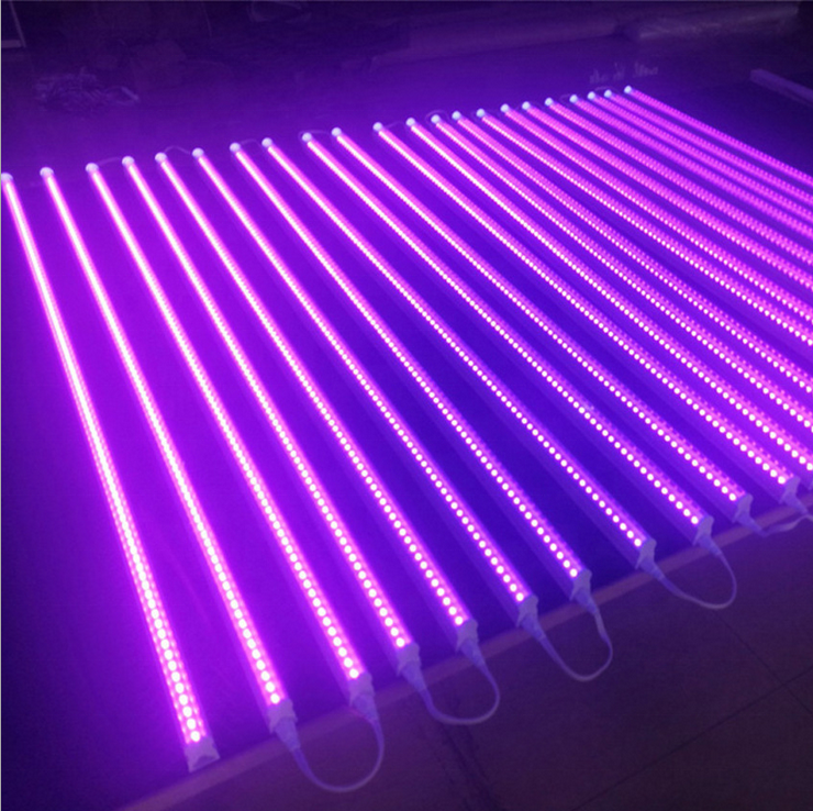 2 stk  t5 led uv rør led sterilisering sort lys ultraviole lilla scenelys dj disco bar fest jul baggrundsbelysning