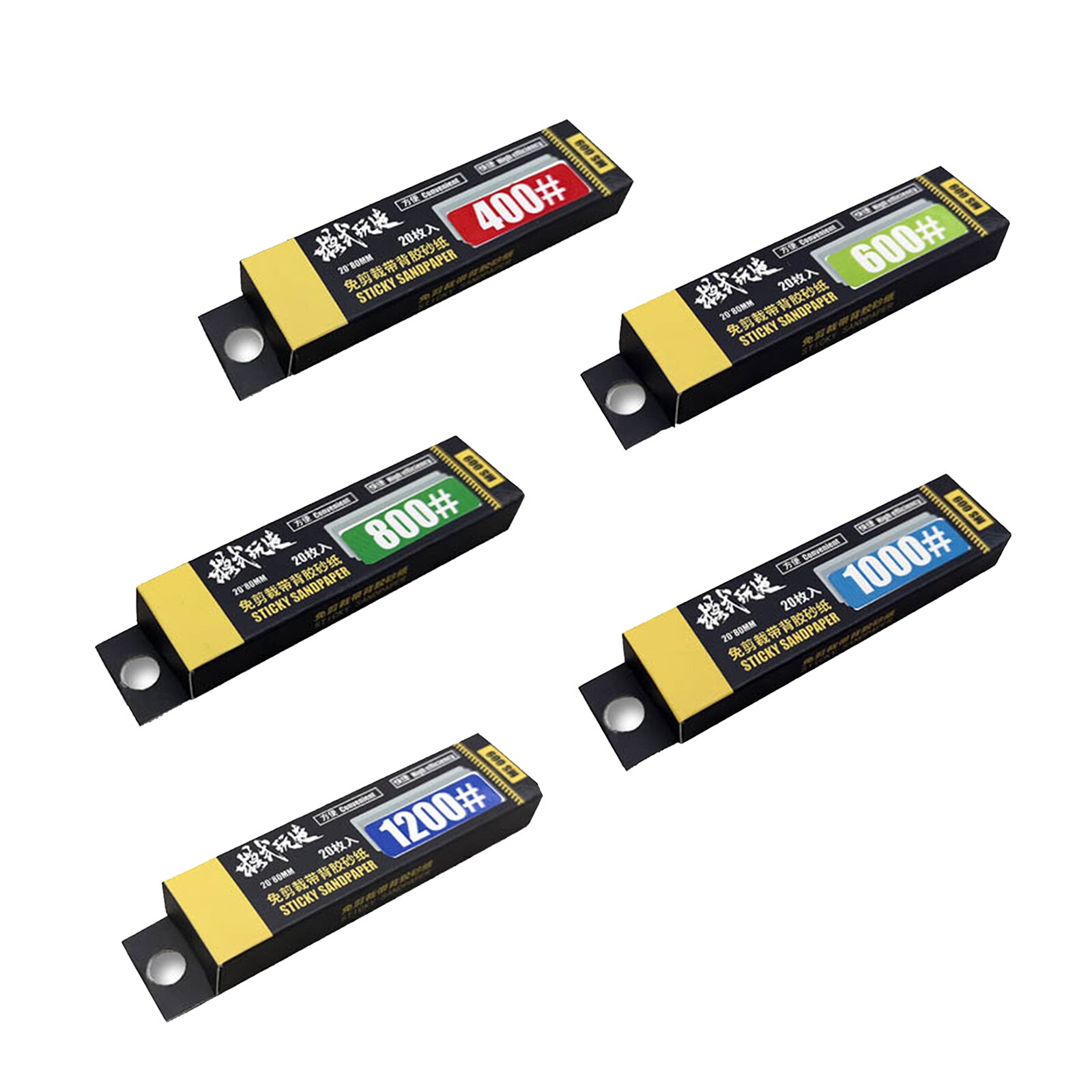 Jewellery / Metal / Model Polishing Wet and Dry Sandpaper Set Boxes of 5