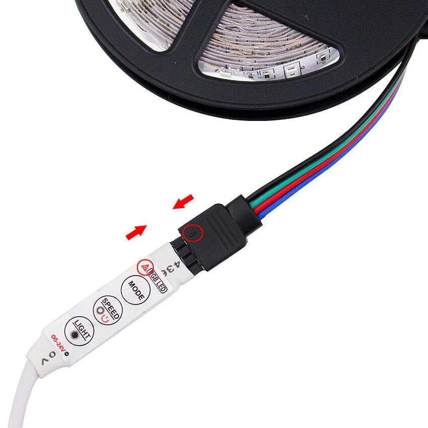 3 key led rgb controller voor led strip mini led controller 12 v 24 v dimmer helderheid instelbaar