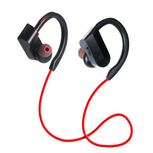 K98 Auriculares resistentes al agua con bajo, estéreo, inalámbricos, Bluetooth, Auriculares deportivos, negro, rojo, azul, Block: Black Red