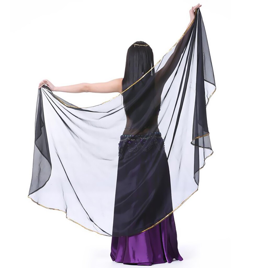 Pañuelo de gasa para danza del vientre, pañuelo de lentejuelas, velo de baile indio, envoltura para la cadera