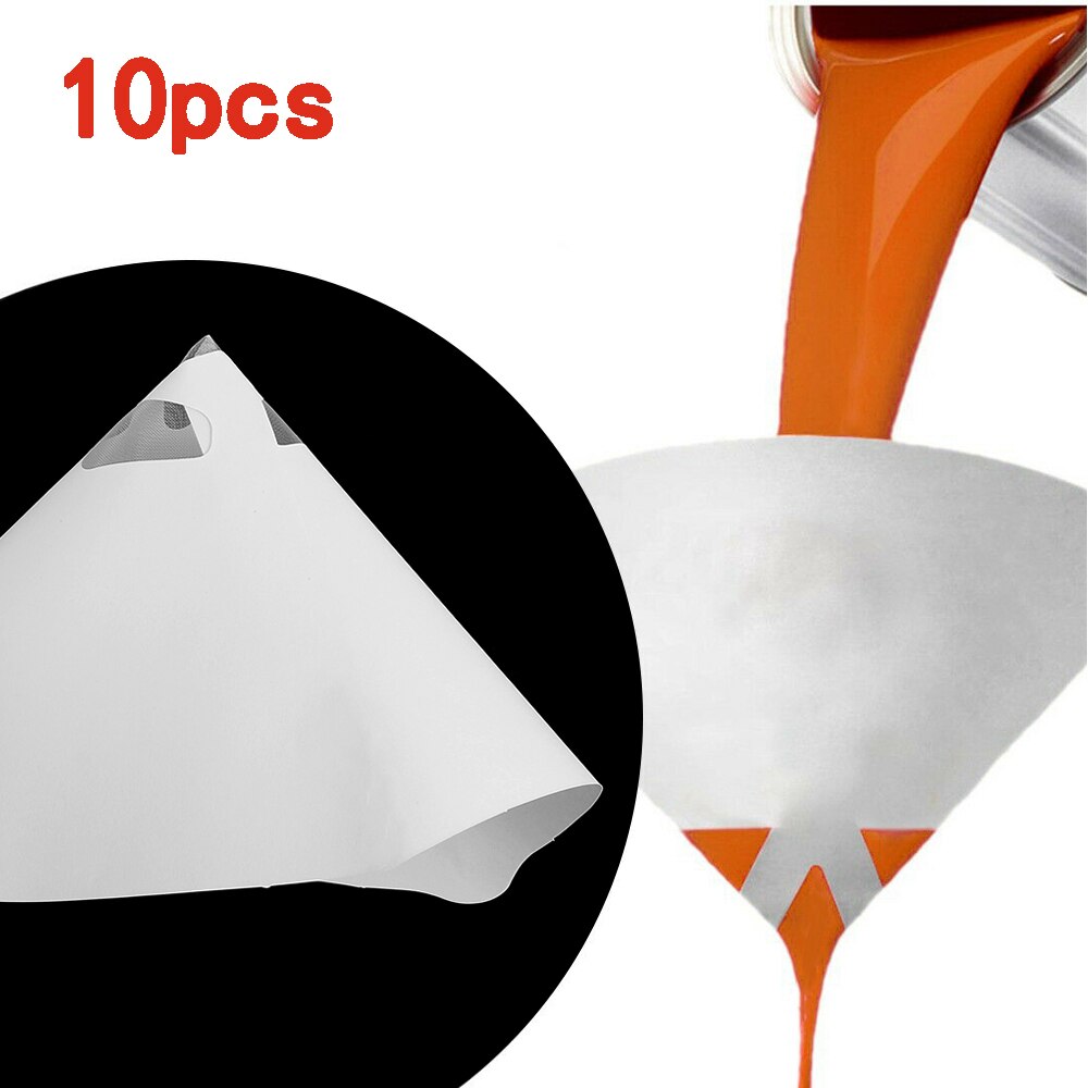 10 stks/set Autolak Deel Verf Trechter Tool Paper Verfzeefjes Industriële Coating Filtratie Conische Mesh Filter