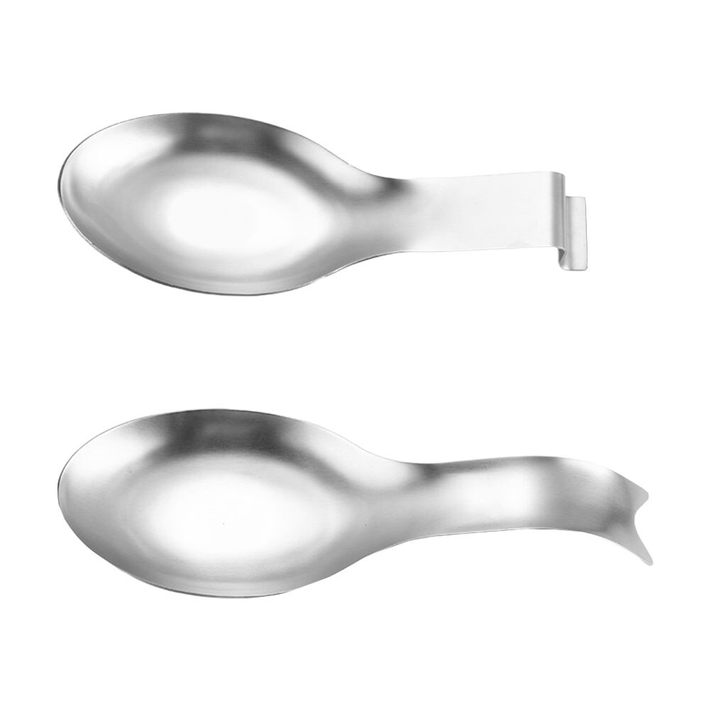 Repose-cuillère en acier inoxydable, 2 pièces, porte-cuillères, louche, fournitures pour la maison