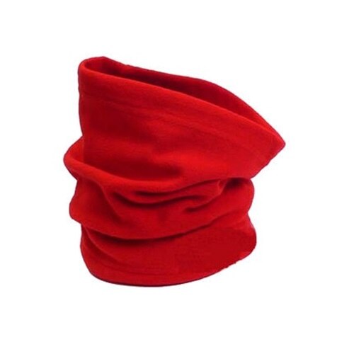 Polar Fleece Neck Tube Ear Warmer Gaiter Face Mask Headband Winter Thermal Warm Scarf for Camping Hiking Headwear Beanie Hat Cap: Red
