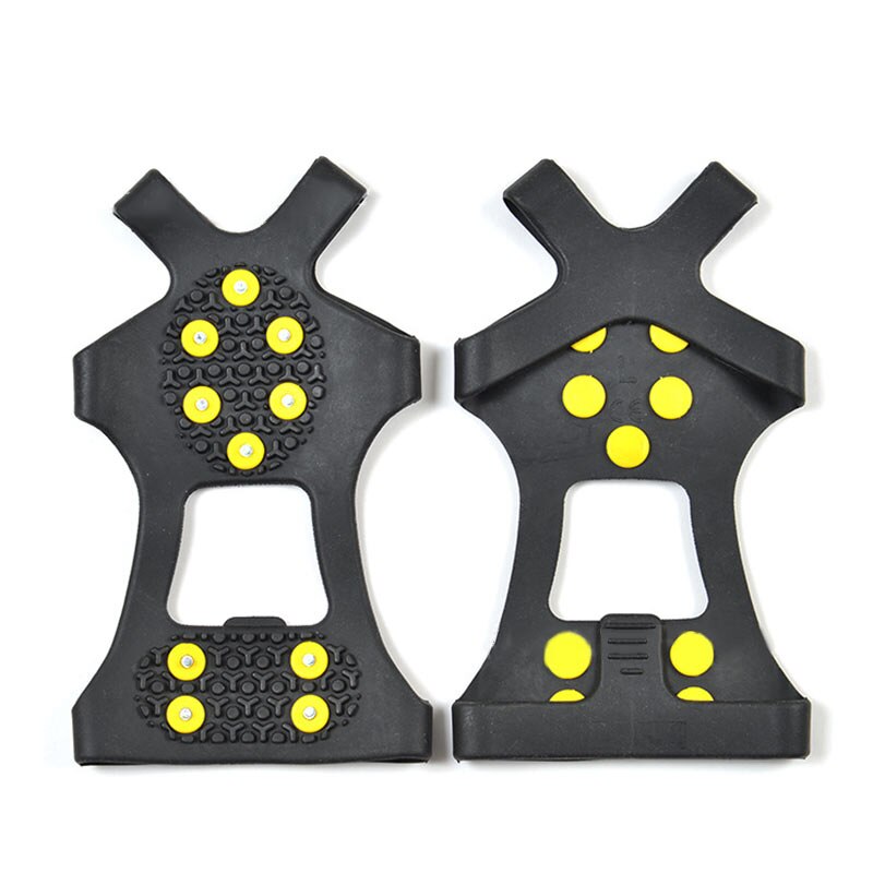 10-Stud Universal Ice No Slip Snow Shoe Spikes Grips Cleats Crampons Winter Climbing No Slip Shoes Cover