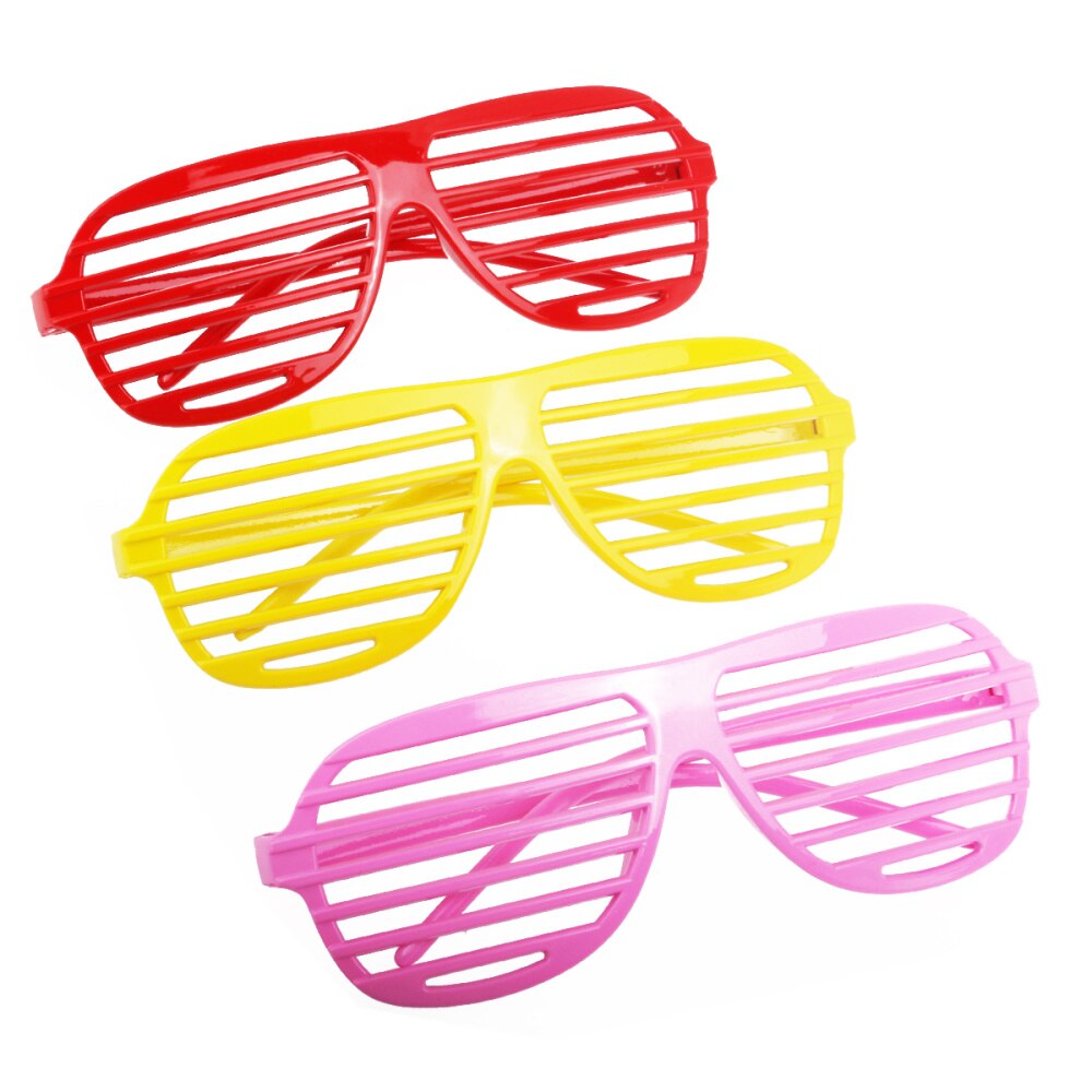 12 paires de obturateur lunettes lunettes de soleil Club fête Cosplay accessoires (couleur mixte)