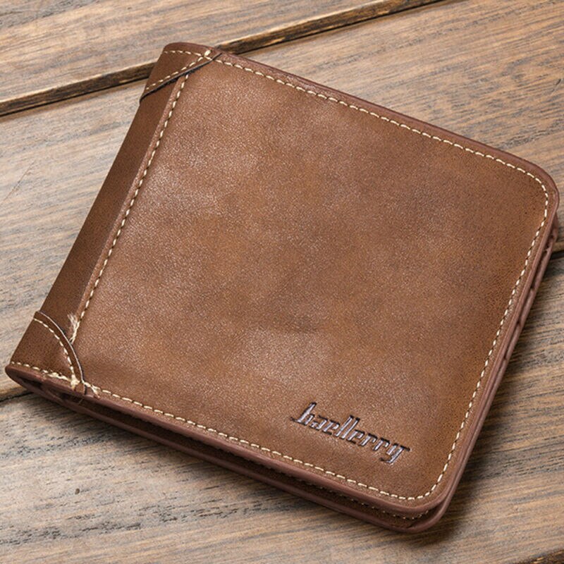 Heren leren portemonnee, vouwkaarthouder, portemonnee, chequeboek, lange clutch, portemonnee